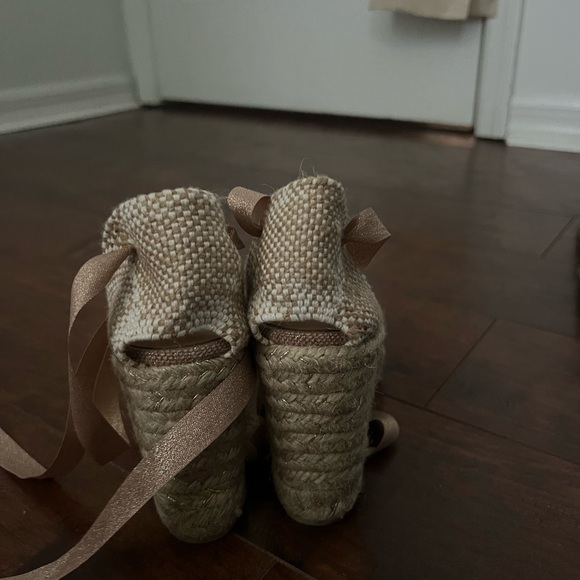 Castaner Carina Rose Gold Espadrille Wedges - Picture 5 of 6